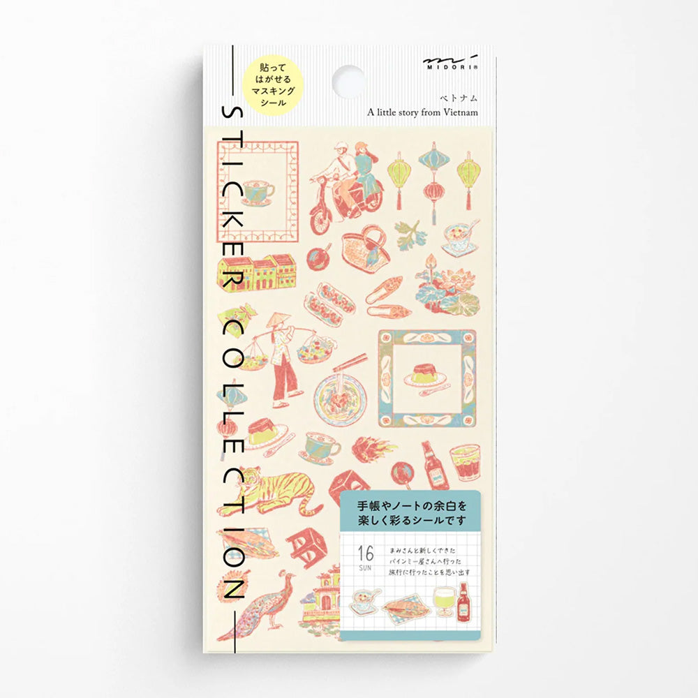 Midori Sticker Sheet - Vietnamese Motifs