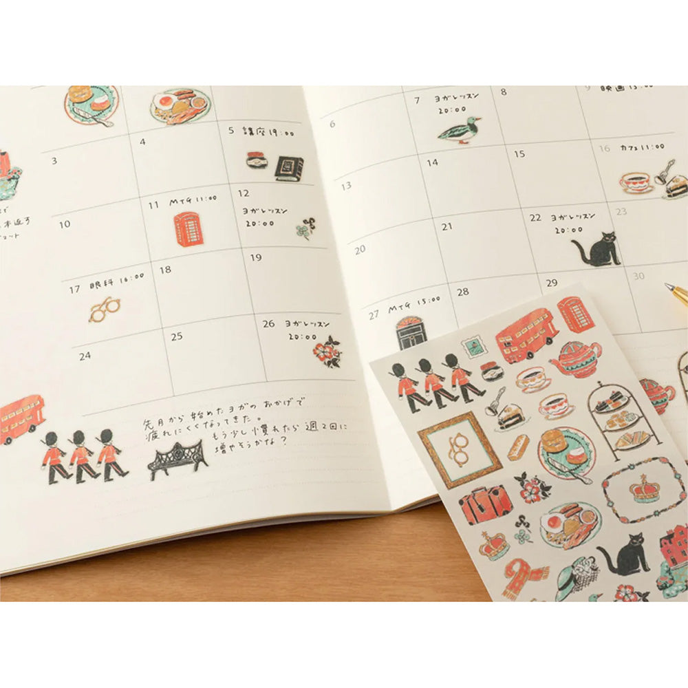 Midori Sticker Sheet - British Motifs