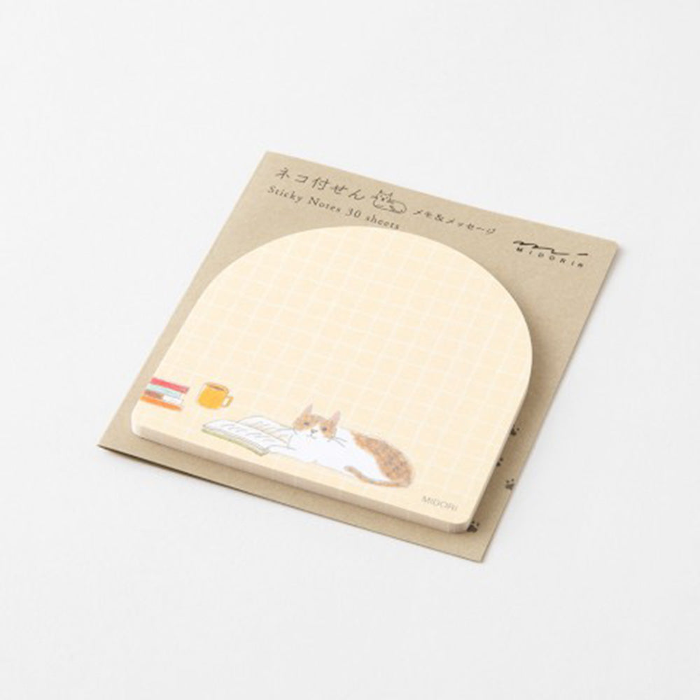 Midori Sticky Note - Cat and Book - M.Lovewell