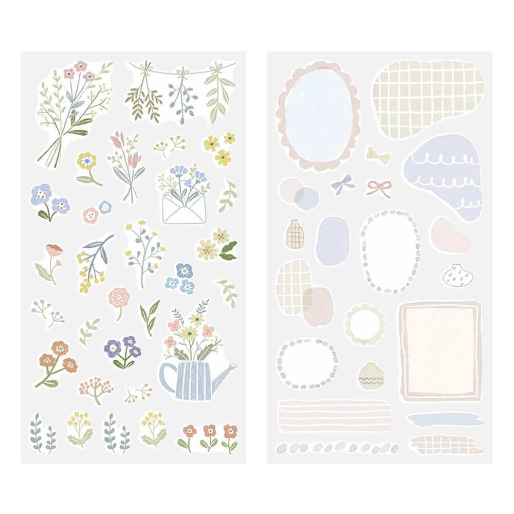 Midori Two Sticker Sheets - Flower