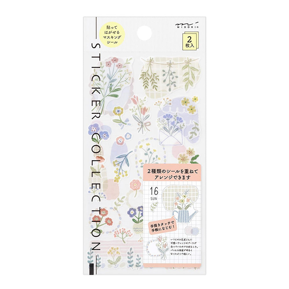 Midori Two Sticker Sheets - Flower