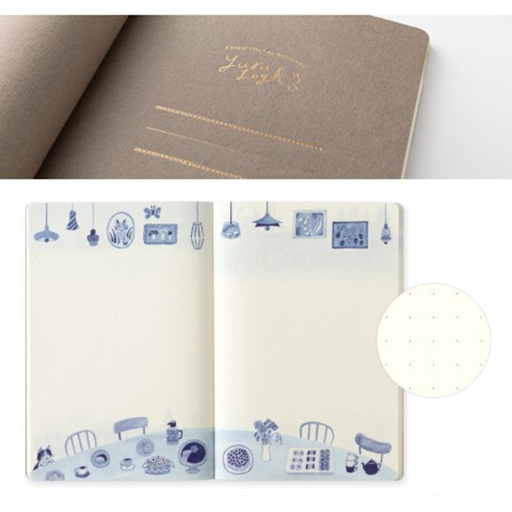 Midori Yuru Log Notebook B6 - Blue Nordic