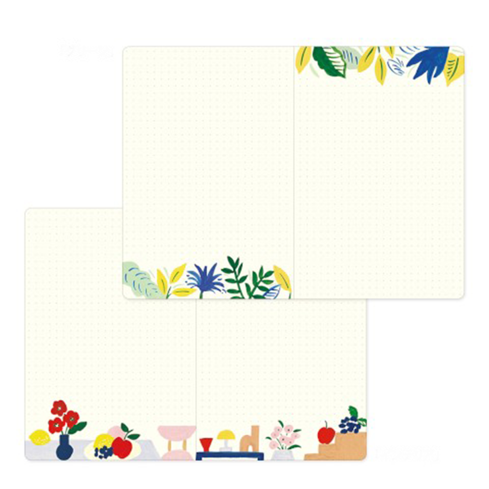 Midori Yuru Log Notebook B6 - Motif Textile
