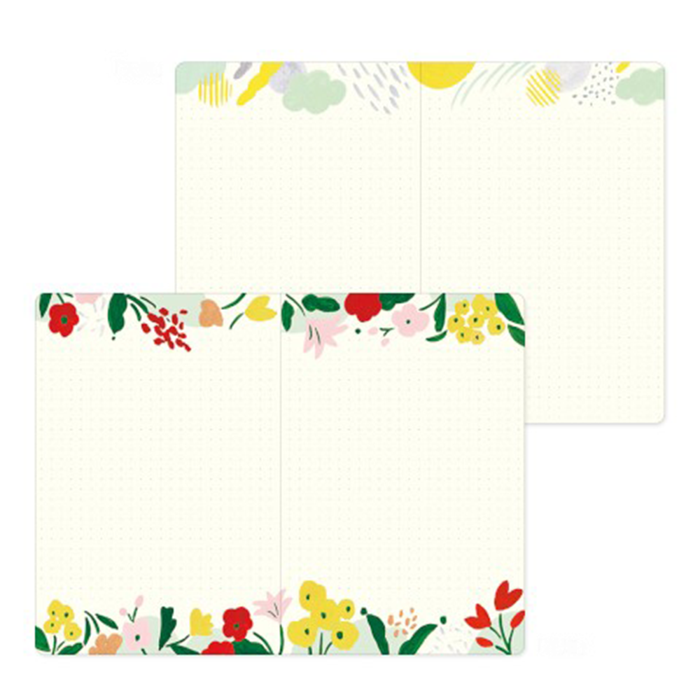 Midori Yuru Log Notebook B6 - Motif Textile