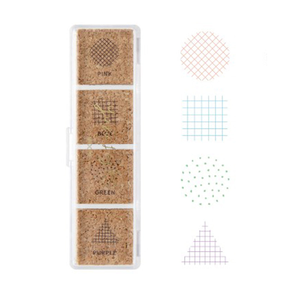 Midori Yuru Log Paintable Stamp Pre-Inked - Geometry