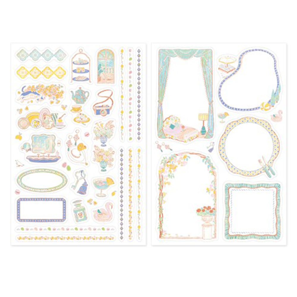 Midori Yuru Log Sticker Sheet - Travel & Hotel