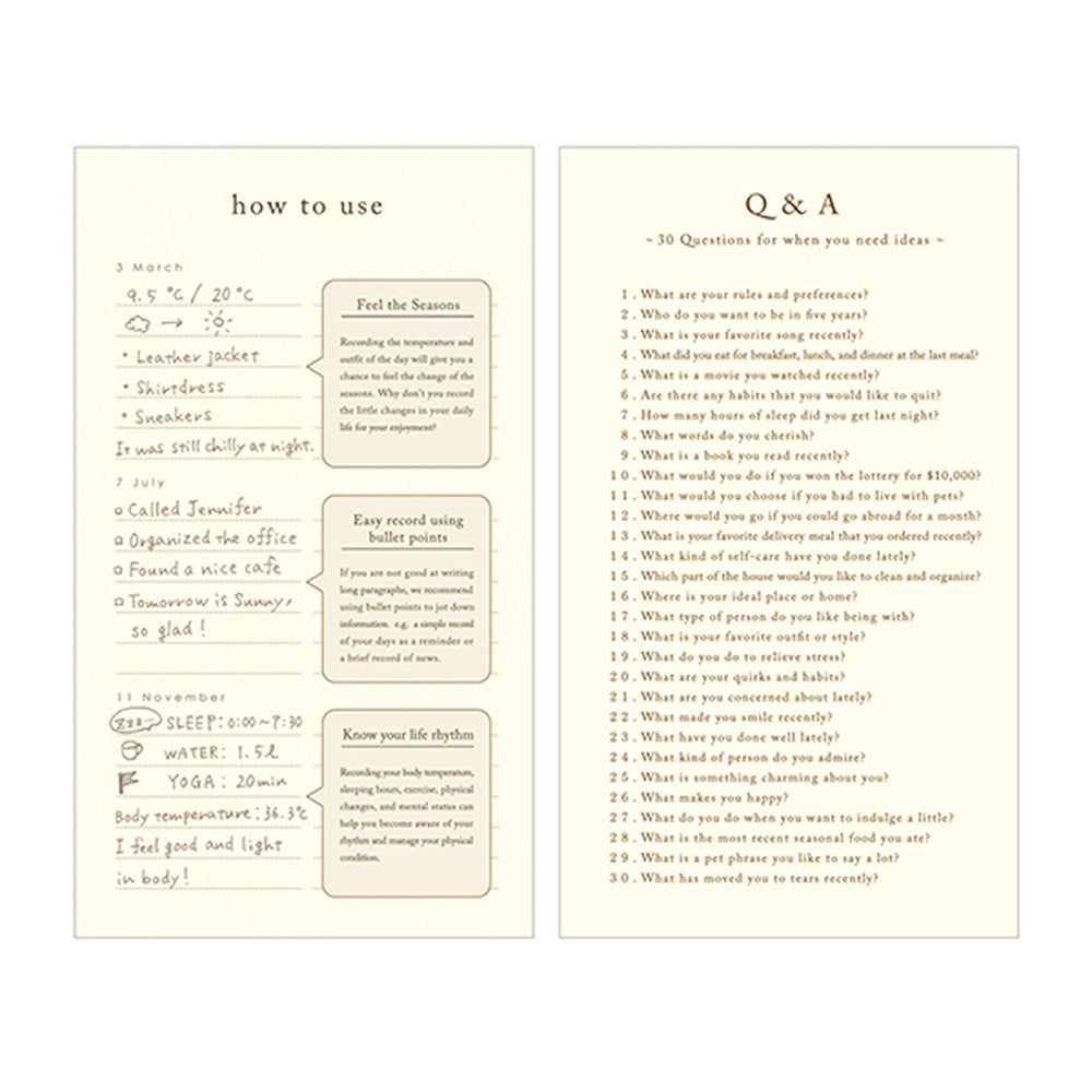 Midori 12-Month Diary - Gate Green