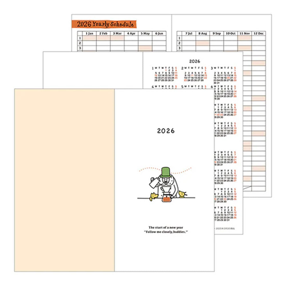 Midori 2026 Pocket Diary Slim - Ojisan