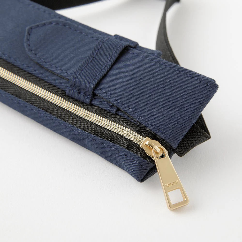 Midori Book Band Pen Case B6 - A5 - Navy - M.Lovewell