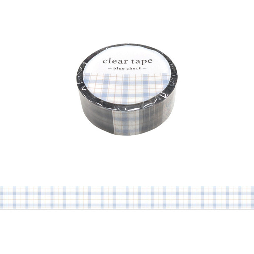 Mind Wave Washi Tape - Clear Check - Blue