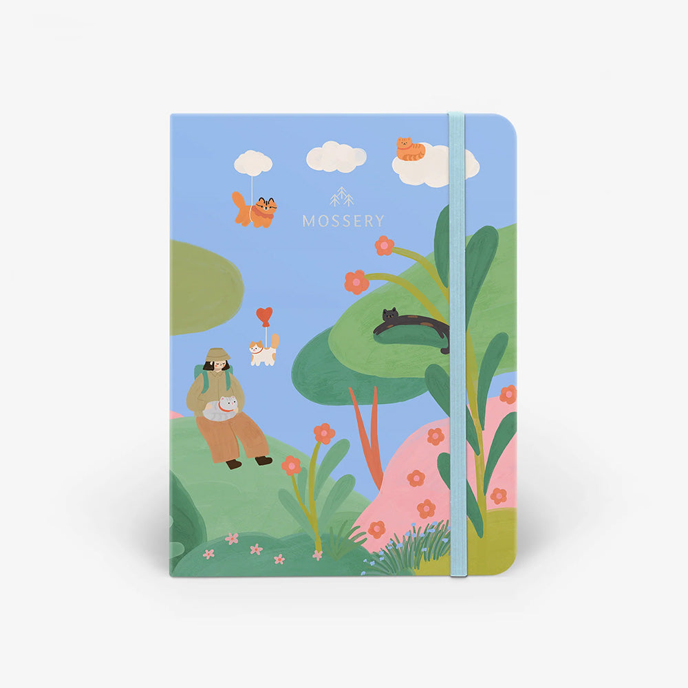 Mossery 2026 Horizontal Weekly Planner - Cloud Cats