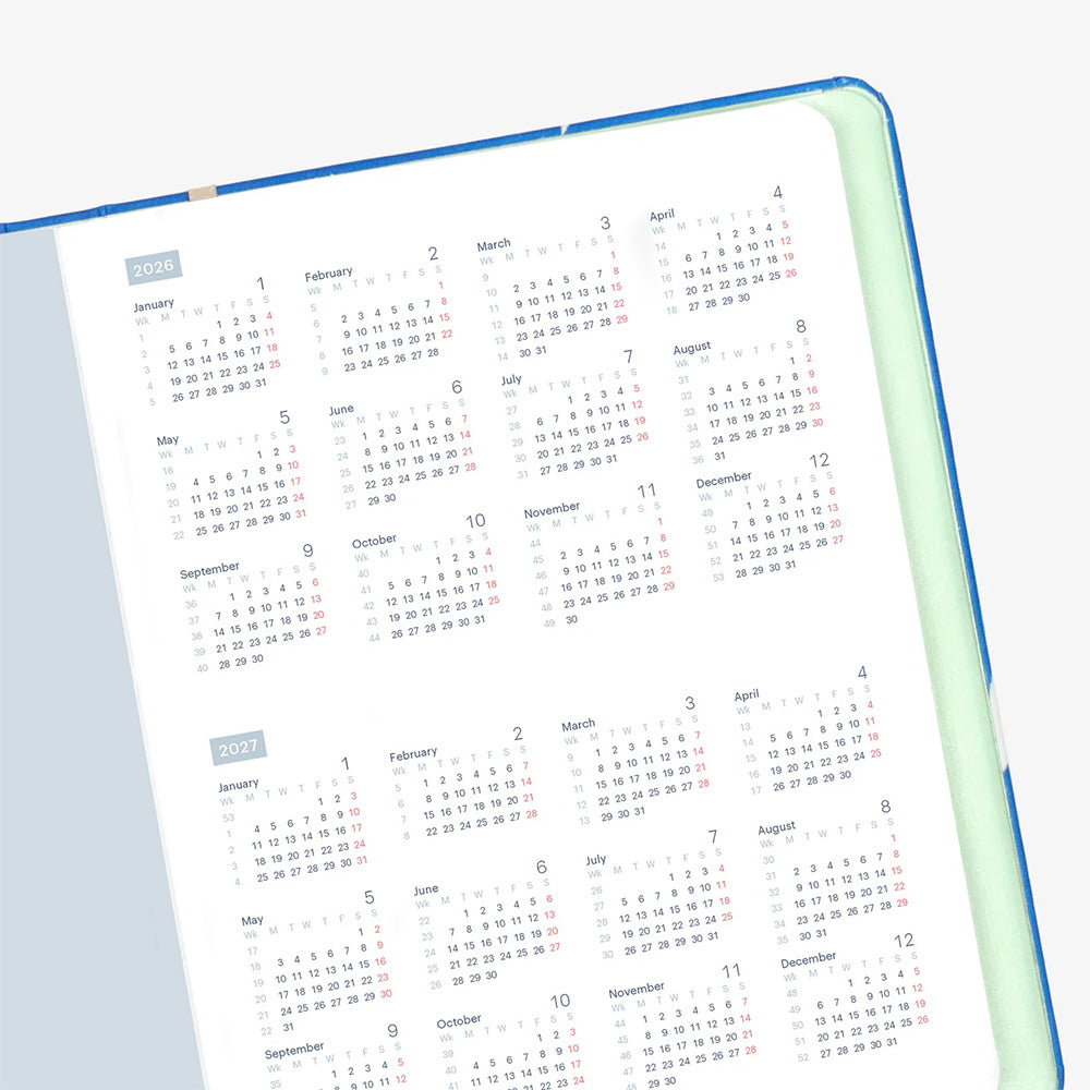 Mossery 2026 Vertical Weekly Planner - Black