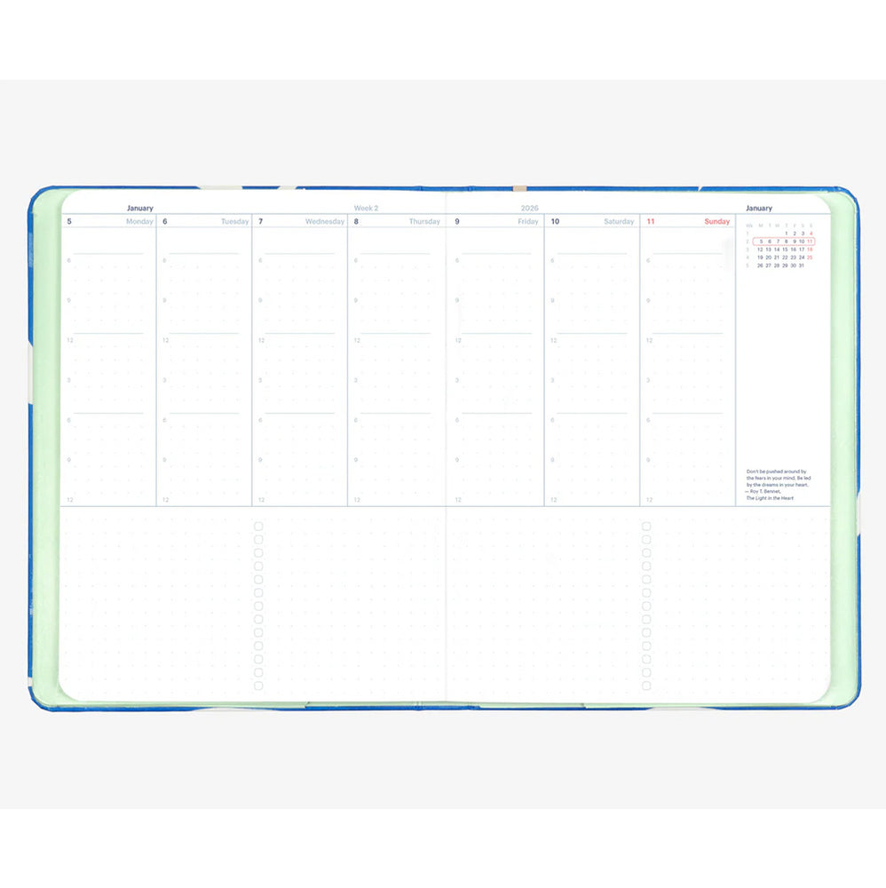 Mossery 2026 Vertical Weekly Planner - Black