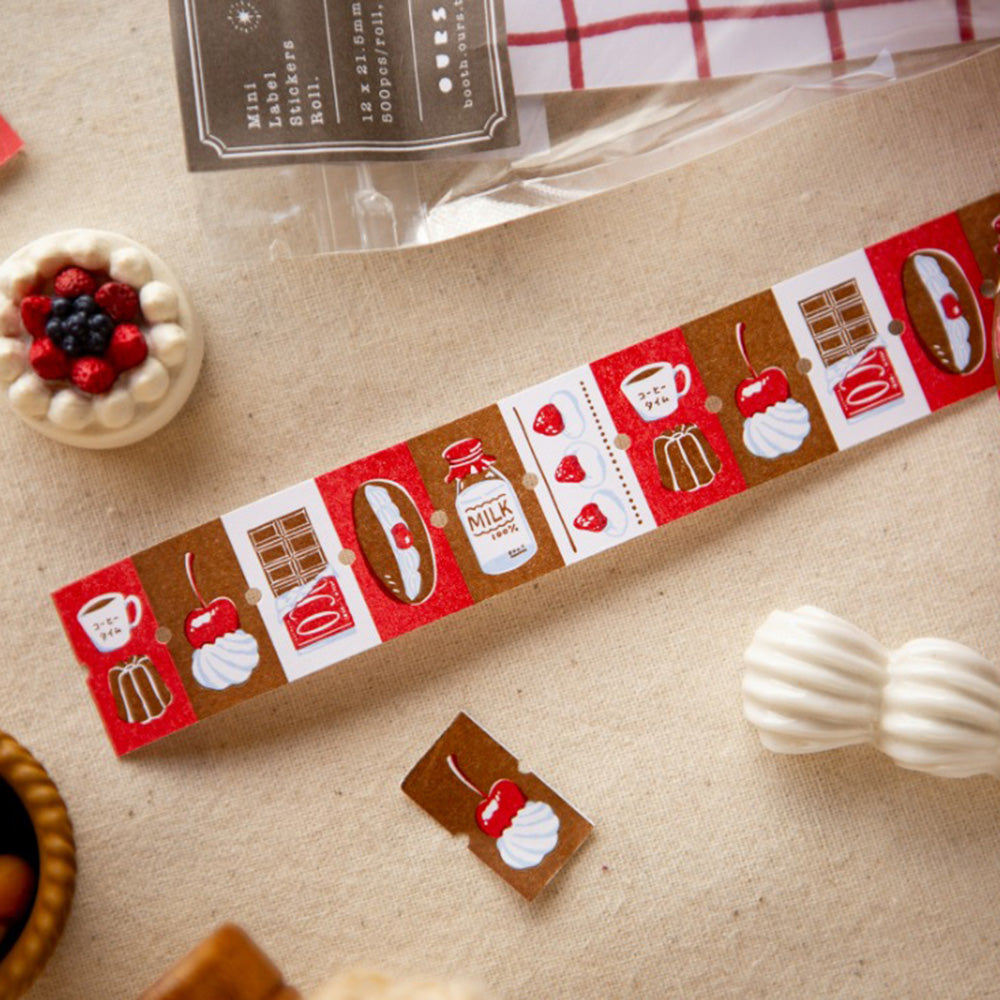 OURS Label Sticker Roll - Afternoon Tea Time - M.Lovewell