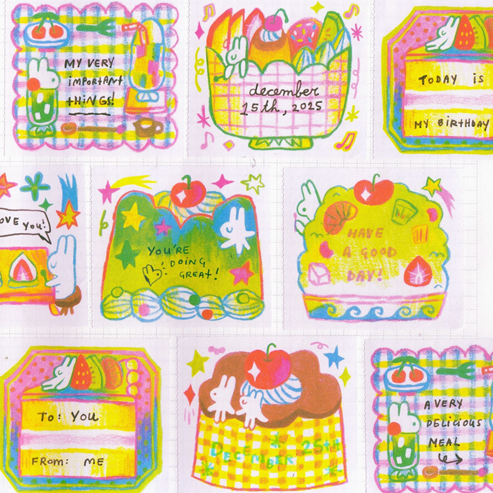 Colorful memo notes with notes on them
