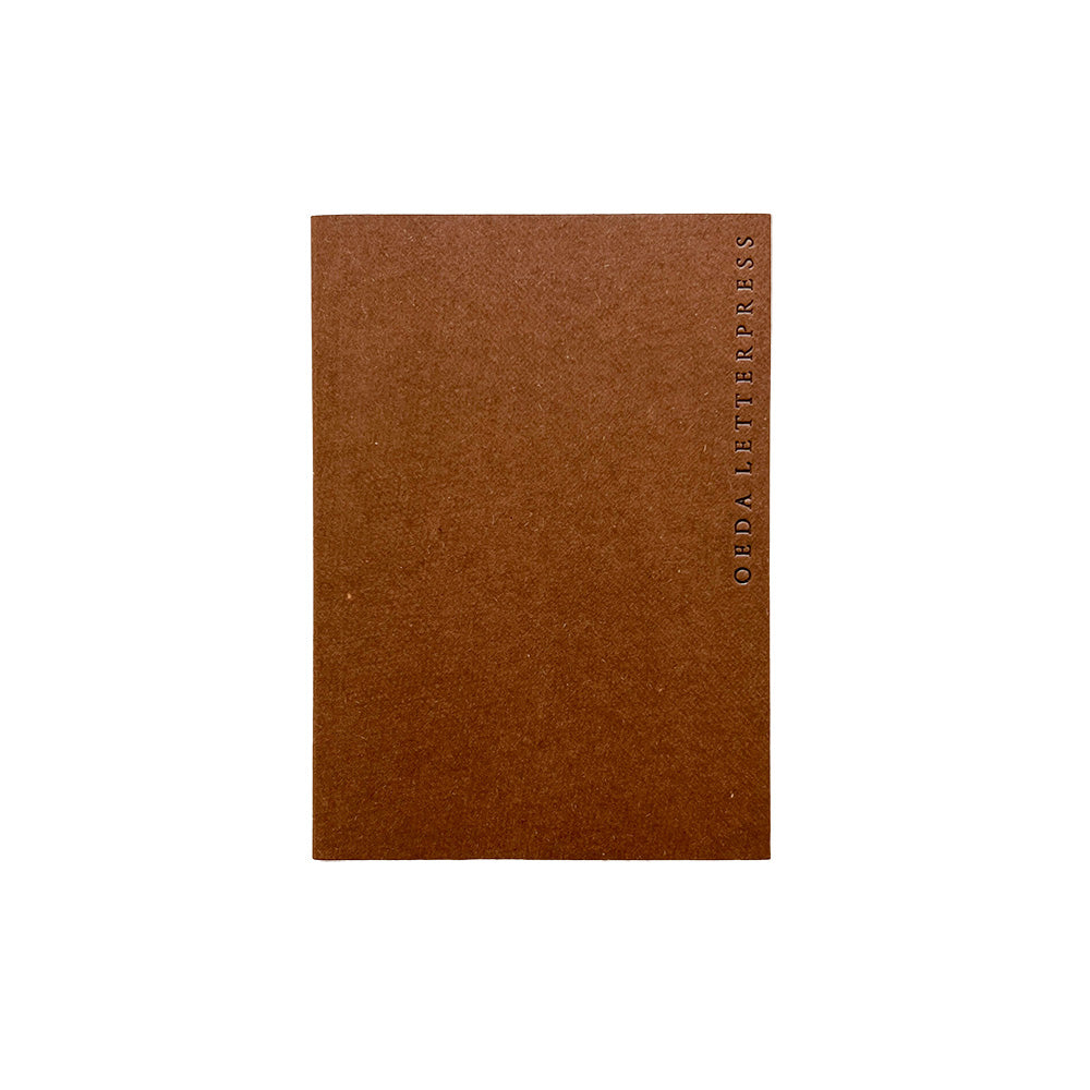 Two Color Paper Mini Notebook - Brown