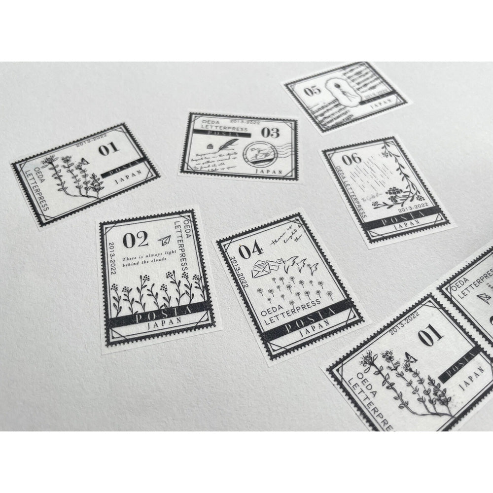 Oeda Letterpress Washi Tape - Postage Stamp 01-06