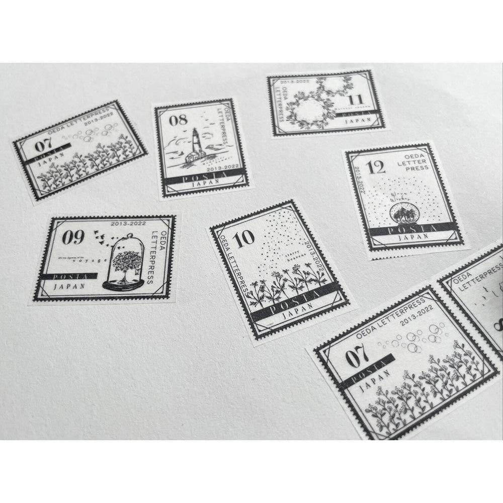 Oeda Letterpress Washi Tape - Postage Stamp 07-12