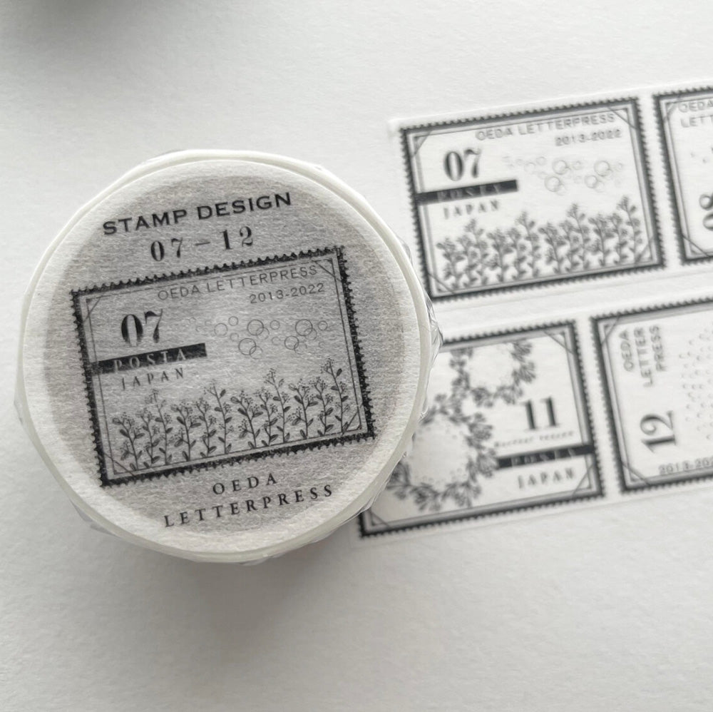 Oeda Letterpress Washi Tape - Postage Stamp 07-12