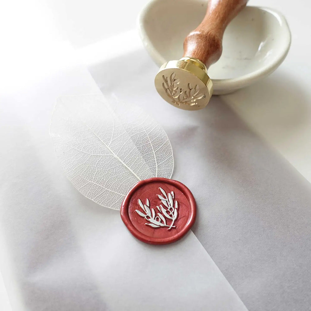 Olive Leaves Wax Seal Stamp Head Only
