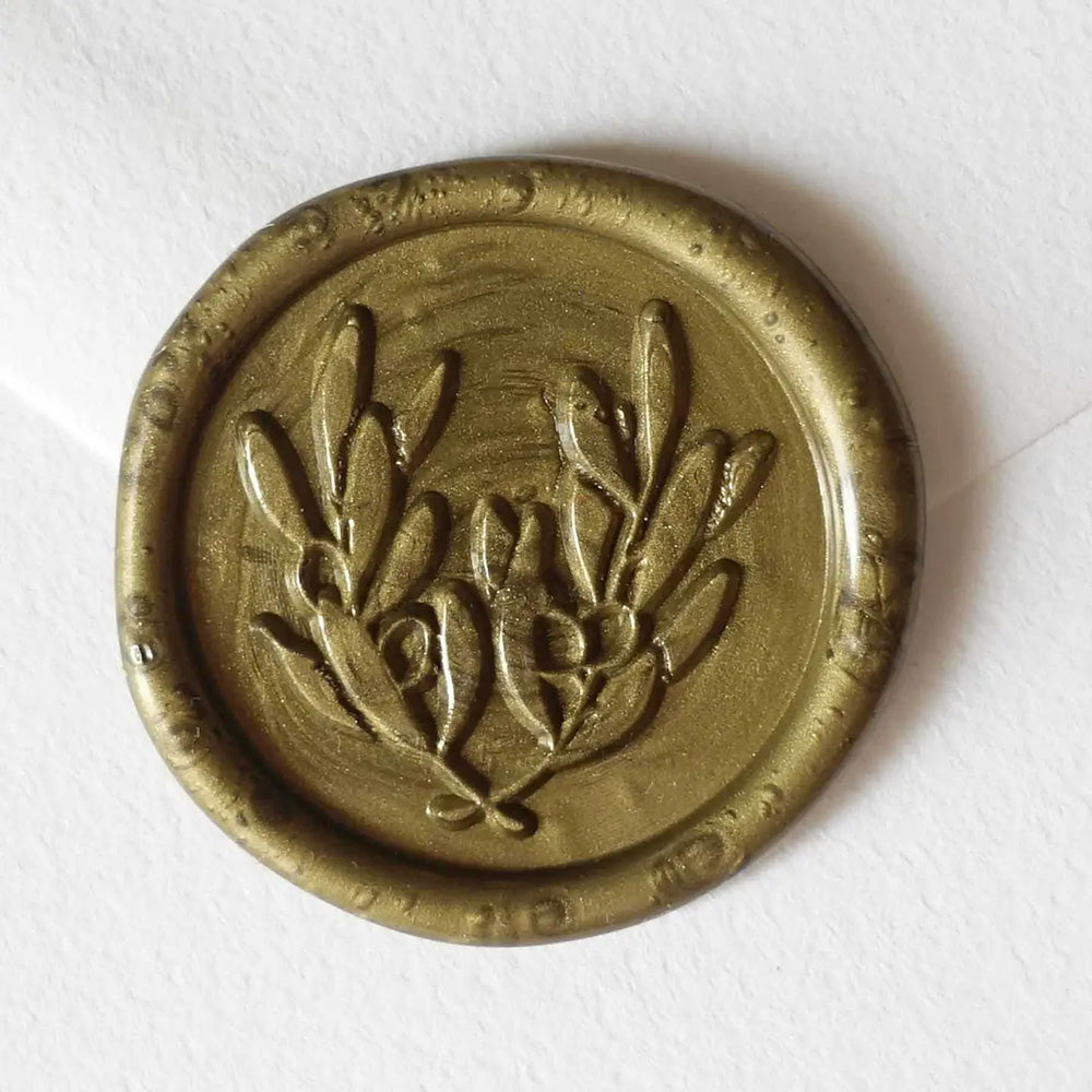 Olive Leaves Wax Seal Stamp Head Only