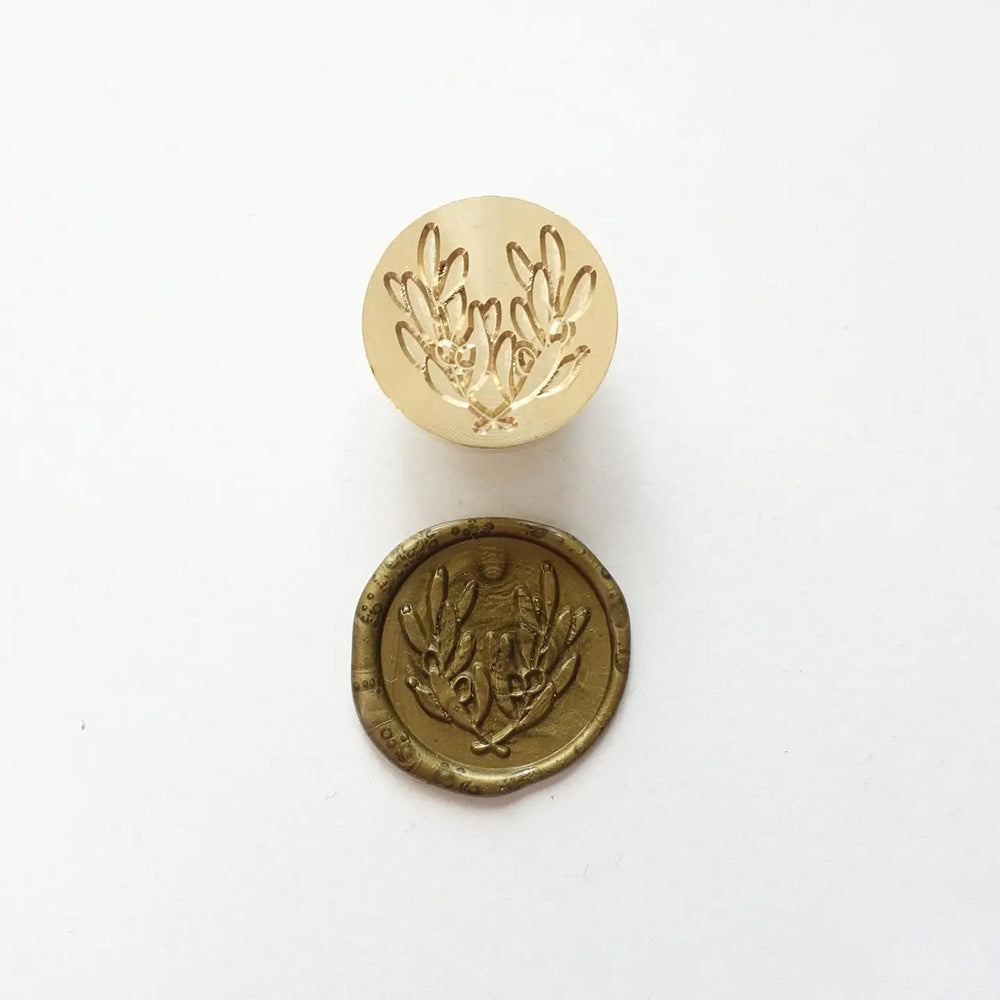 Olive Leaves Wax Seal Stamp Head Only