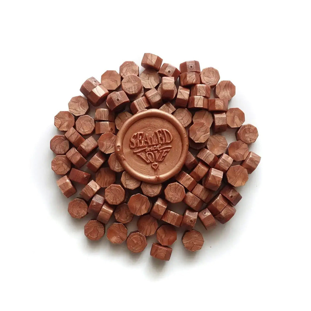 Peach Copper Sealing Wax Beads