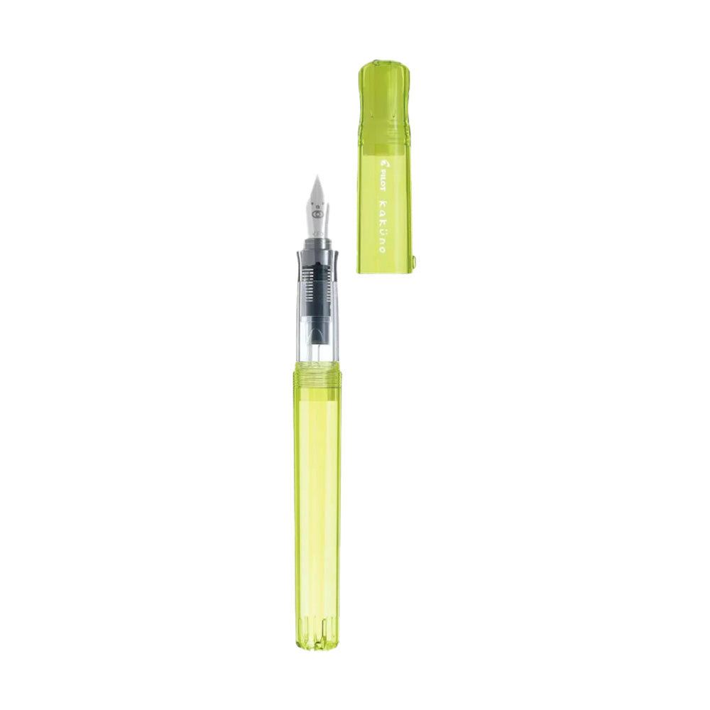 Pilot Kakuno Fountain Pen -Transparent - Lime Green