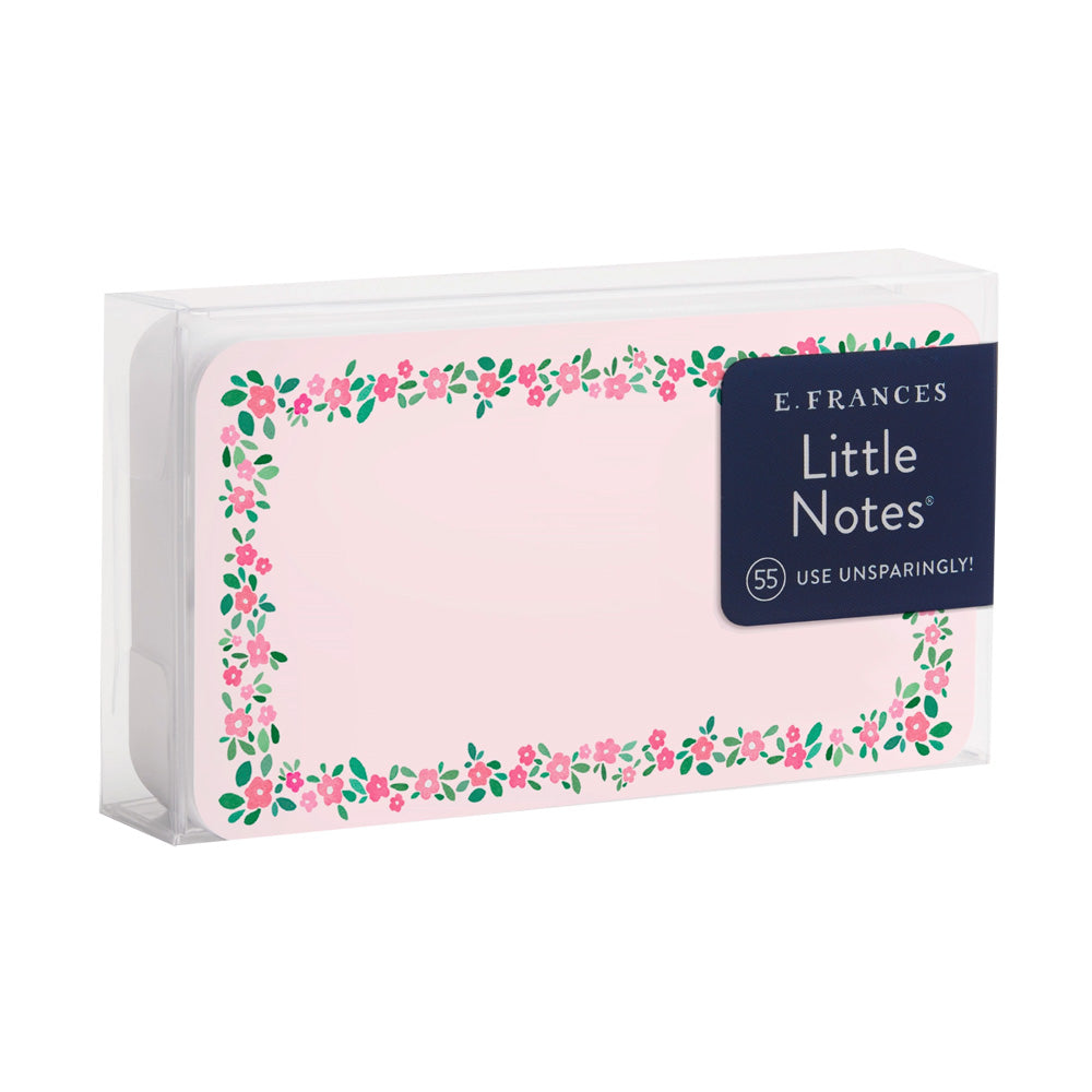 Pack of E. Frances Little Notes with floral design on a white background