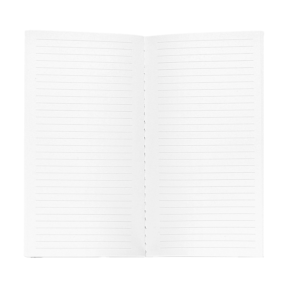 Notebook with lined paper.