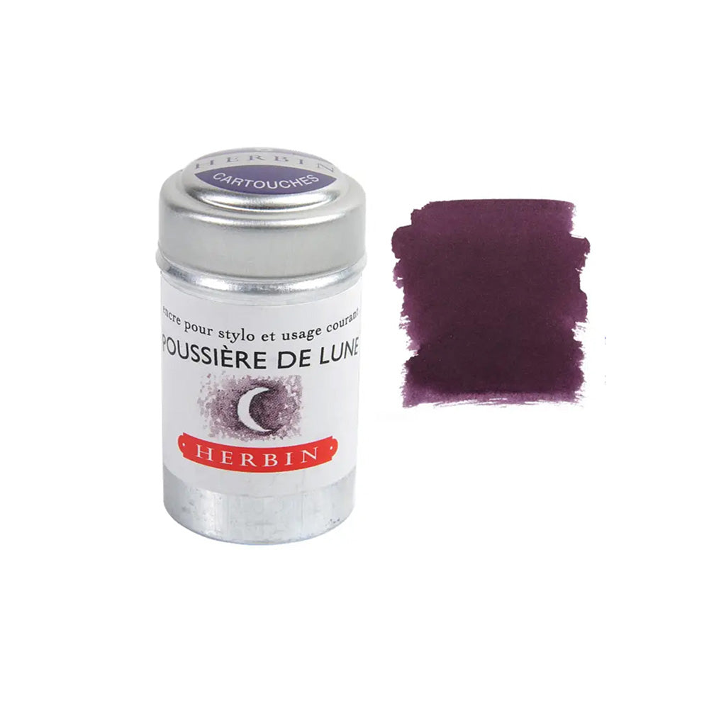 J. Herbin Fountain Pen Ink Cartridges - Poussiere de Lune (Dark Dusty Purple)