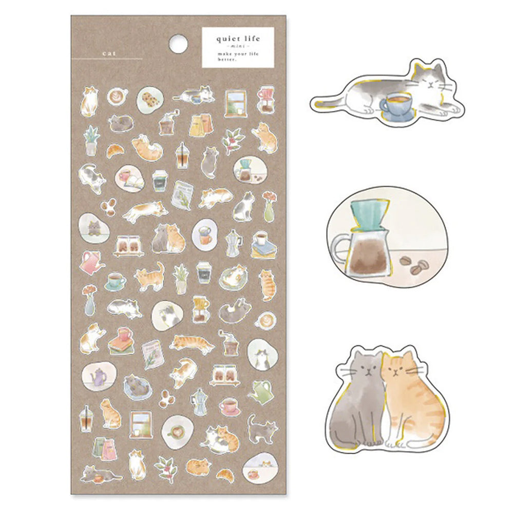 Quiet Life Mini Sticker - Cat