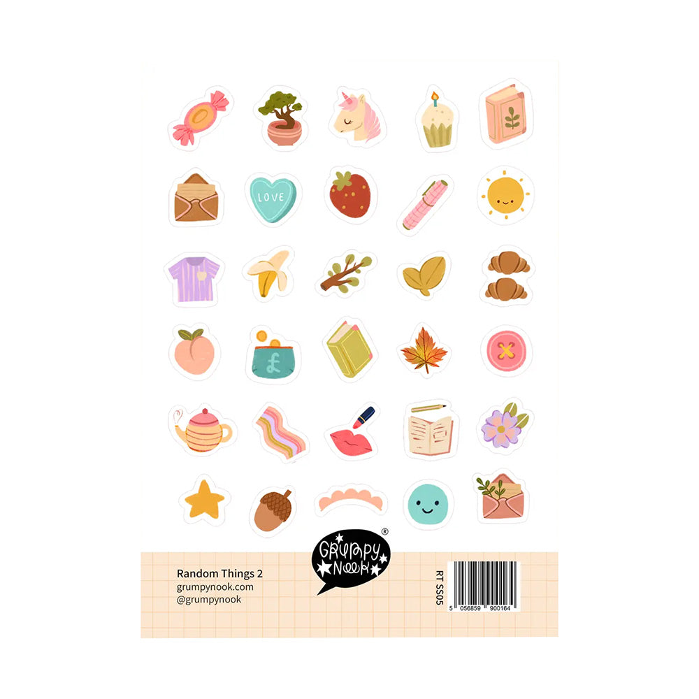 Random Sticker Sheets Random Things 2 Sticker Sheet β M.Lovewell