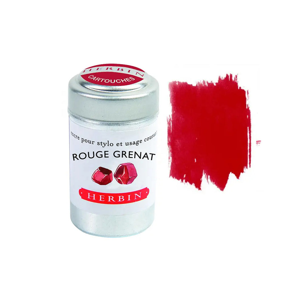 J. Herbin Fountain Pen Ink Cartridges - Rouge Grenat (Garnet Red)