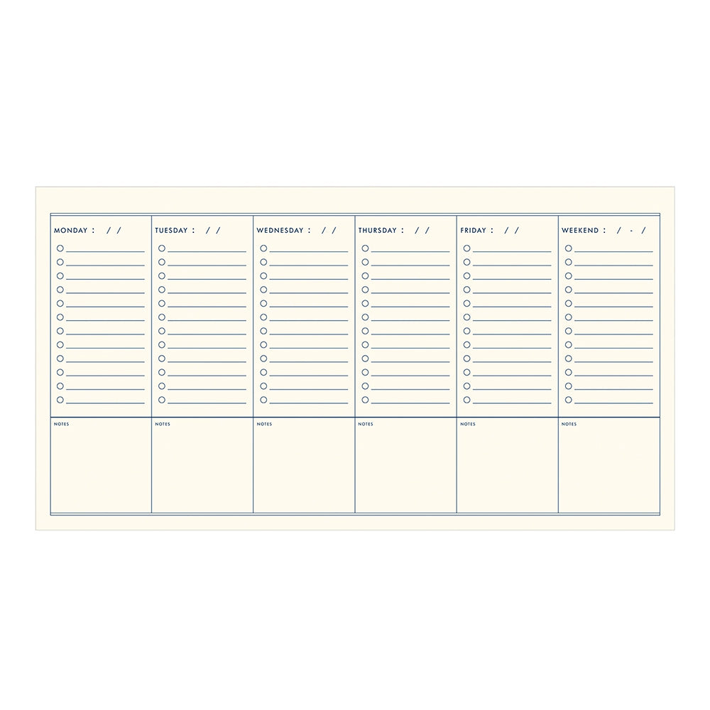 Ruler Grid Undated Weekly Desktop Planner - Forest Green