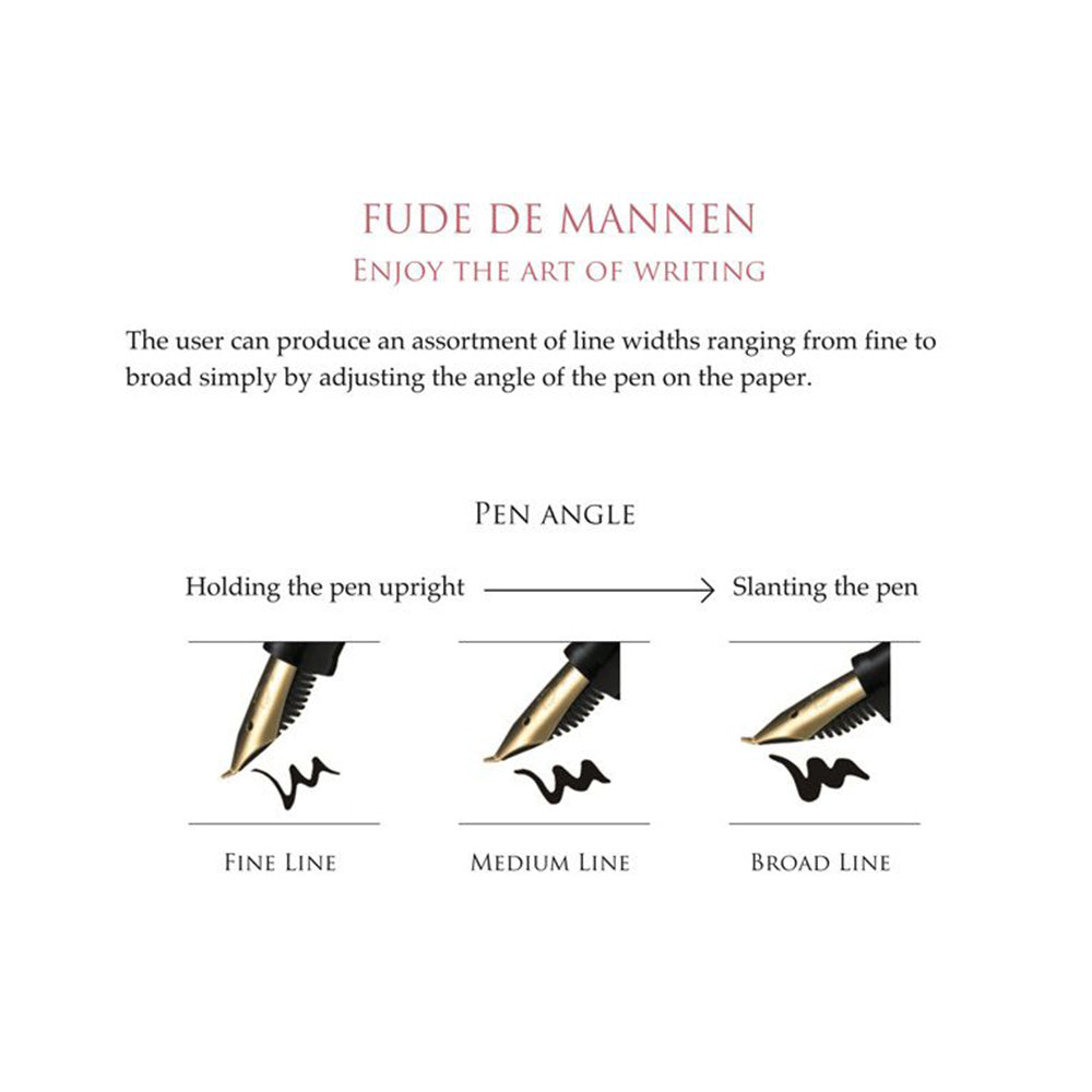 Sailor Fude De Mannen Fountain Pen - Nib Angle 40 Degrees - Brown