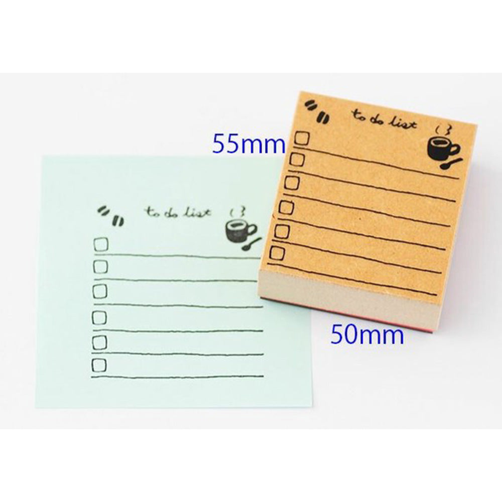 Sanby Wooden Stamp - To Do List Cafe