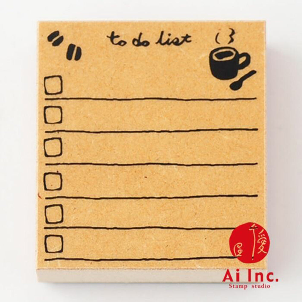 Sanby Wooden Stamp - To Do List Cafe