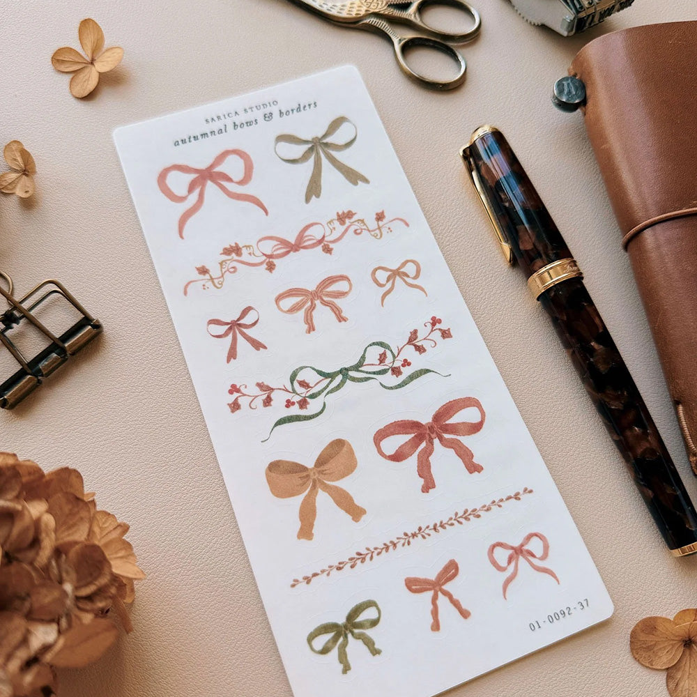 Sarica Studio Sticker - Autumnal Bows & Borders
