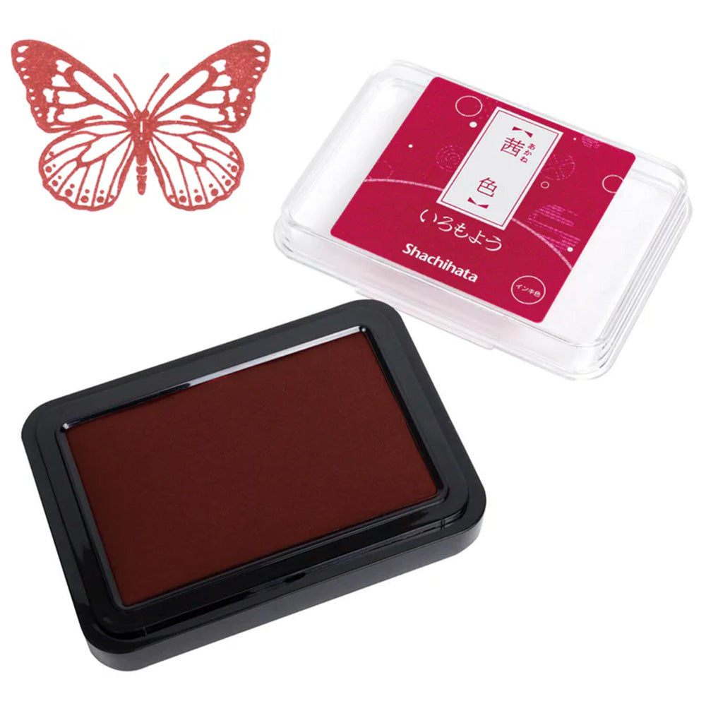 Shachihata Iromoyo Ink Pad - Dark Red - M.Lovewell