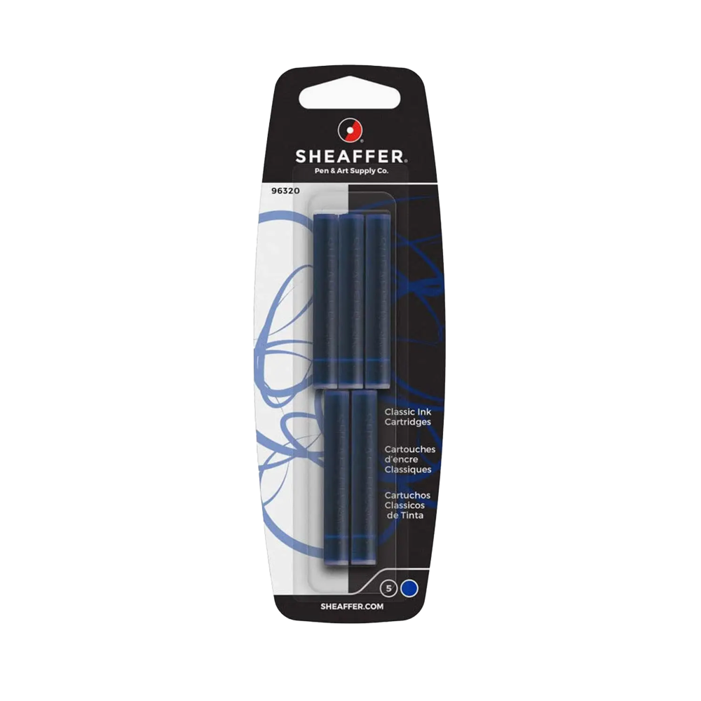 Sheaffer ink cartridges packaging on a white background