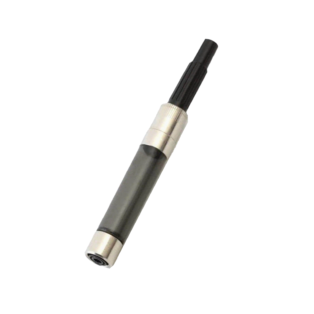 Black and silver fountain pen converter