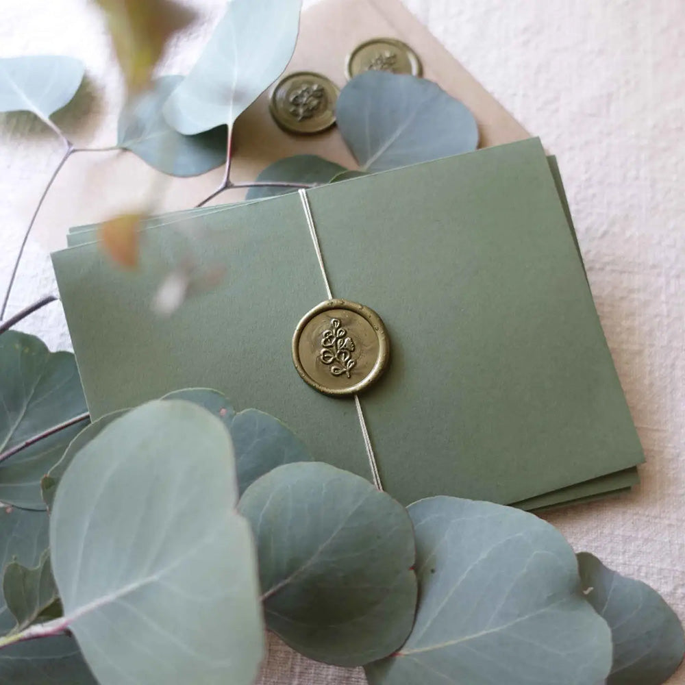 Silver Dollar Eucalyptus Wax Seal Stamp Head Only