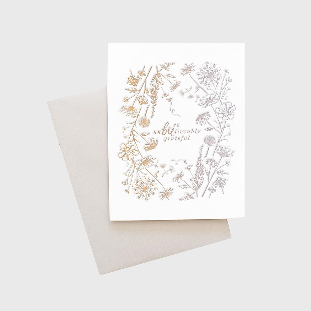So Unbeelievably Grateful Thank You Card