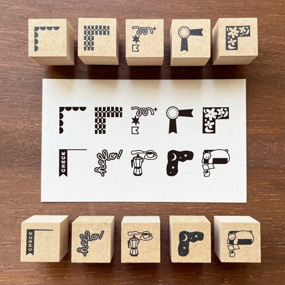 Stamp Marche Wooden Stamp - Corner Stamps