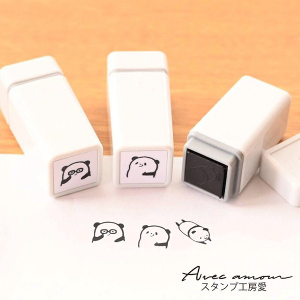 Stamp Studio Avec Amour - Mini Stamp Set of 3 - Panda