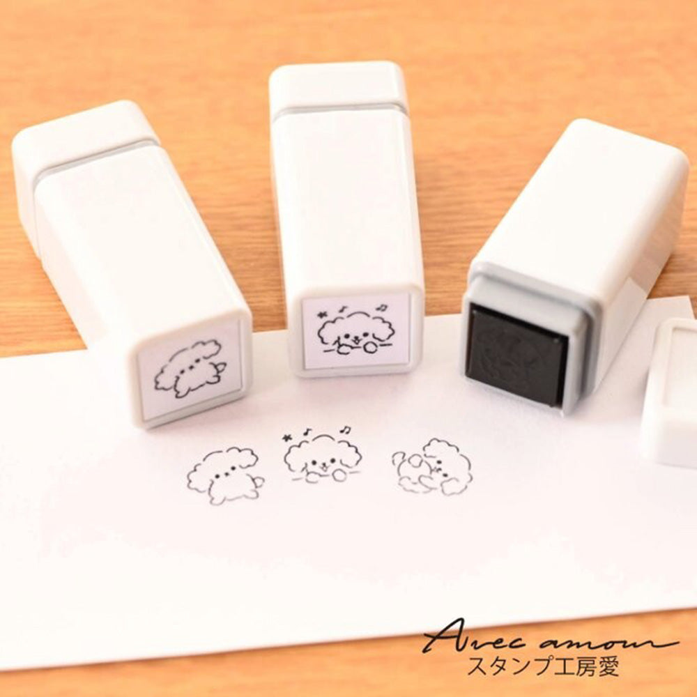 Stamp Studio Avec Amour - Mini Stamp Set of 3 - Toy Poodle