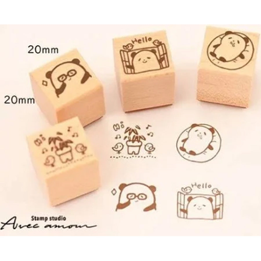 Stamp Studio Avec Amour - Petite Stamp Set - Panda Yurudaru