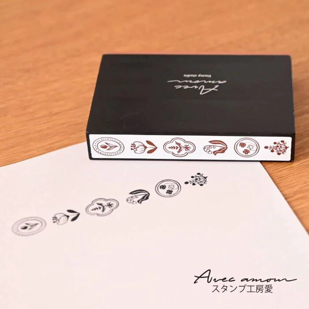 Stamp Studio Avec Amour - Tile Stamp - Flower