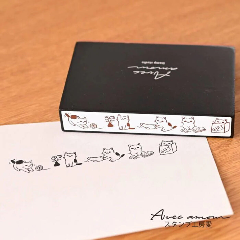 Stamp Studio Avec Amour - Tile Stamp - Cat